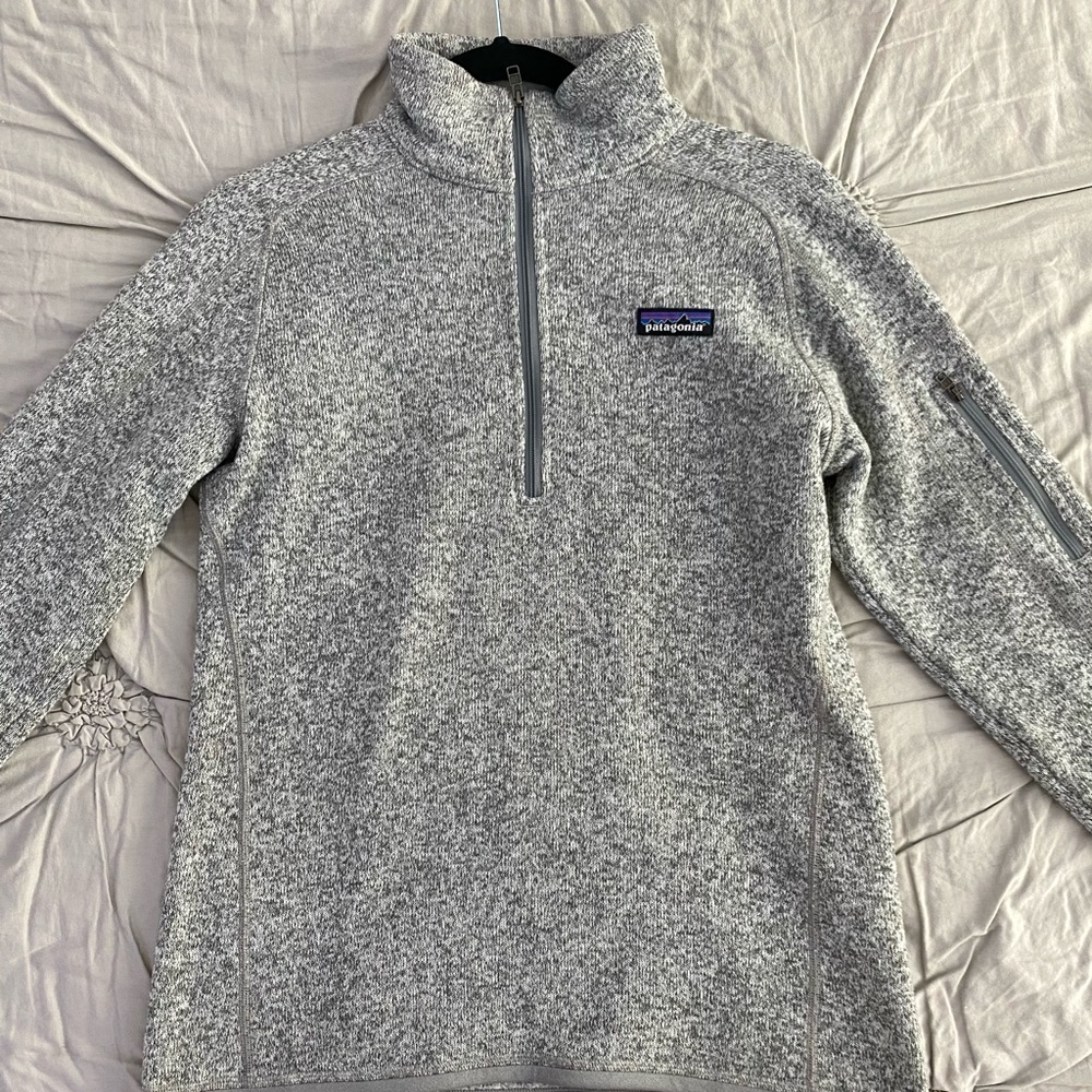 Grey Heathered Patagonia Quarter-Zip Pullover